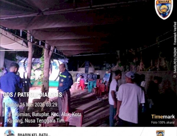 Bhabinkamtibmas Batuplat Respons Cepat Keluhan Warga, Hentikan Pesta yang Berlangsung Hingga Dini Hari.