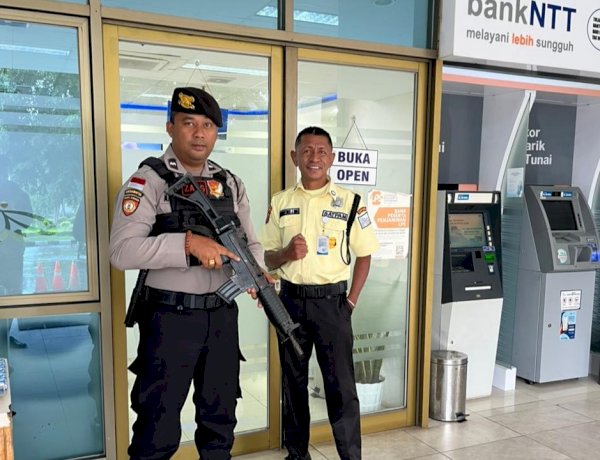 Polresta Kupang Kota Perketat Pengamanan Objek Vital Nasional, Belasan Bank dan Pegadaian Dijaga Ketat.