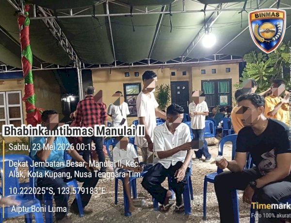 Bhabinkamtibmas Manulai II Tindaklanjuti Laporan Musik Keras Lewat Call Center 110