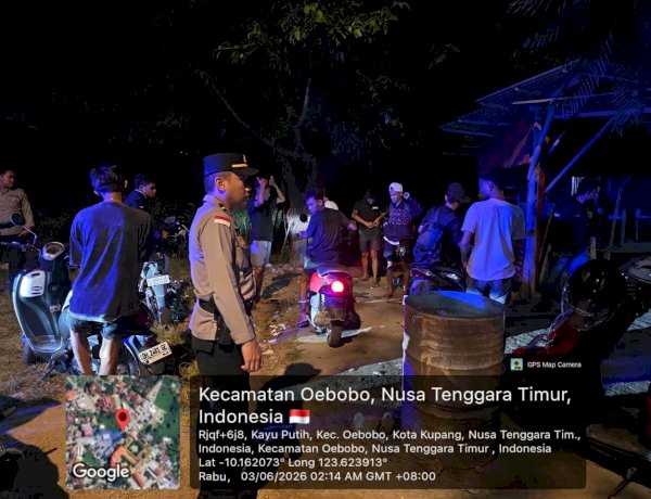 Polresta Kupang Kota Intensifkan Patroli Malam, Humanis Bubarkan Kelompok Pemuda Konsumsi Miras.