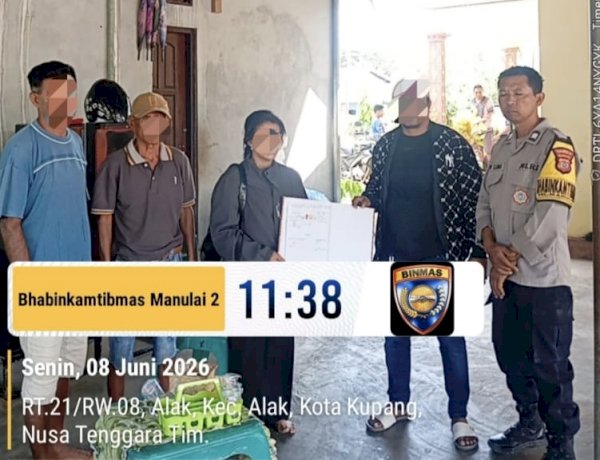 Bhabinkamtibmas Manulai II Berhasil Mediasi Kasus Pengancaman dalam Rumah Tangga, Perselisihan Diselesaikan Secara Kekeluargaan.