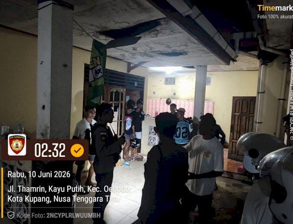 Samapta Polresta Kupang Kota Lakukan Patroli dan Respon Cepat Kasus Pengrusakan Kos-kosan di Jalan Thamrin.
