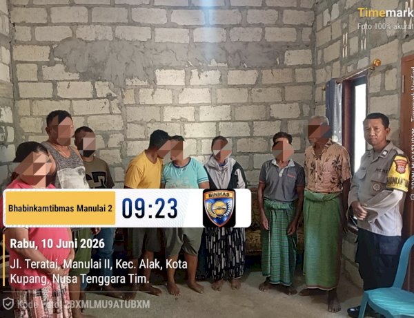 Bhabinkamtibmas Manulai II Berhasil Mediasi Kasus KDRT, Diselesaikan Secara Kekeluargaan.