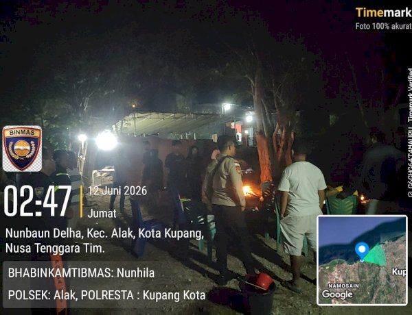 Bhabinkamtibmas Bersama Piket SPKT Polsek Alak Tindak Lanjuti Aduan Warga, Bubarkan Kelompok Pemuda yang Karaoke Hingga Larut Malam.