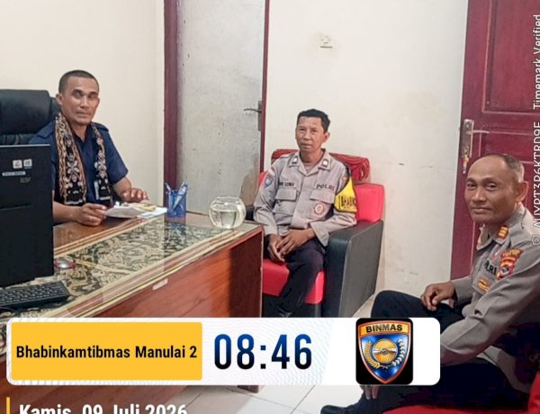 Sinergi Jaga Kamtibmas, Kapolsek Alak dan Bhabinkamtibmas Sambangi Kantor Lurah Manulai II