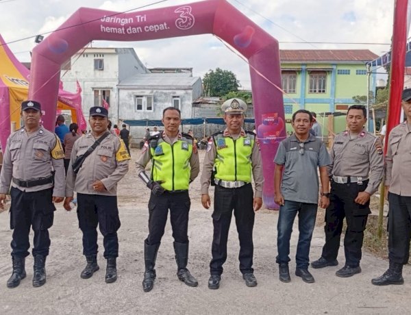 Polsek Maulafa Amankan Jalan Santai Pembukaan Festival Budaya Kelurahan Kolhua Sambut HUT ke-81 RI