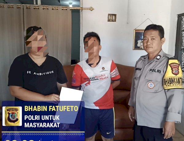 Bhabinkamtibmas Fatufeto Mediasi Kasus KDRT, Berakhir Damai Lewat Pendekatan Kekeluargaan.