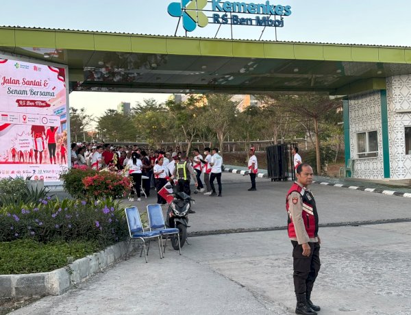 Polsek Alak Amankan Rangkaian HUT ke-81 Kemerdekaan RI di SMKN 7 dan RSUP Ben Mboi.
