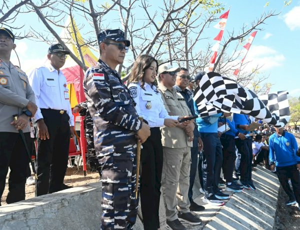 Kapolresta Kupang Kota Hadiri Lomba Dayung Merdeka, Meriahkan HUT ke-81 RI dan HUT Kodaeral VII.