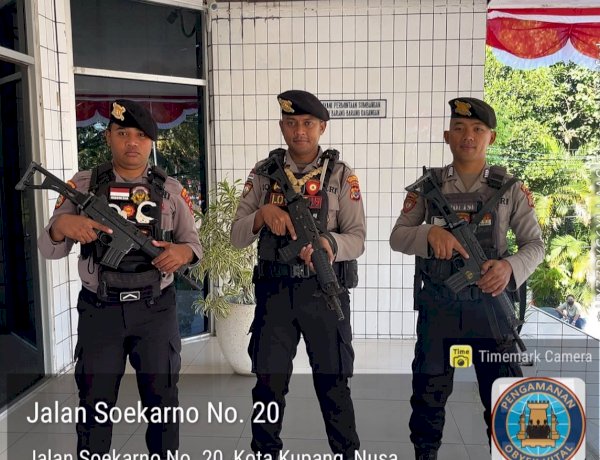 Pamobvit Polresta Kupang Kota Pastikan Aktivitas Nasabah dan Perbankan Aman