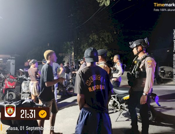 Rutin Patroli Malam, Sat Samapta Polresta Kupang Kota Cegah Potensi Gangguan Kamtibmas.