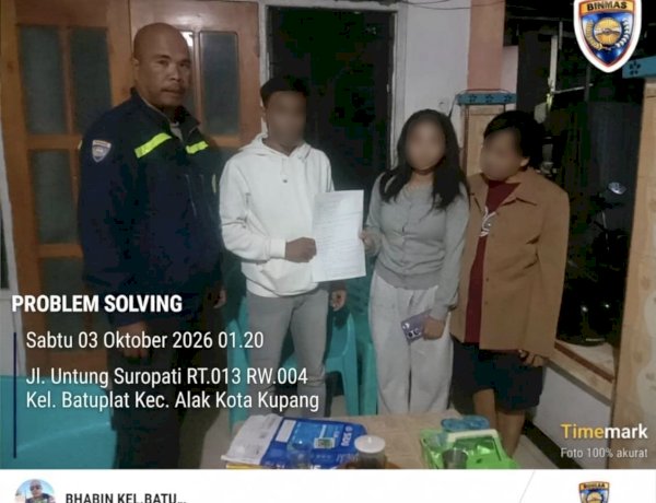 Dengan Pendekatan Humanis, Bhabinkamtibmas Batuplat Bantu Selesaikan Perselisihan Pasangan Kekasih.