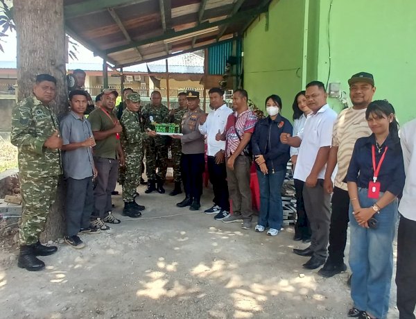 Semarak HUT ke-81 TNI, Polsek Kota Raja Sambangi Koramil 1604-01/Kota Kupang, Perkuat Sinergi TNI-Polri.