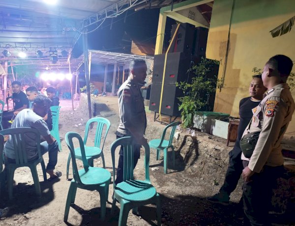 Patroli Lampu Biru Polsek Maulafa Amankan Wilayah, Tertibkan Musik Pesta yang Ganggu Warga di Sikumana.