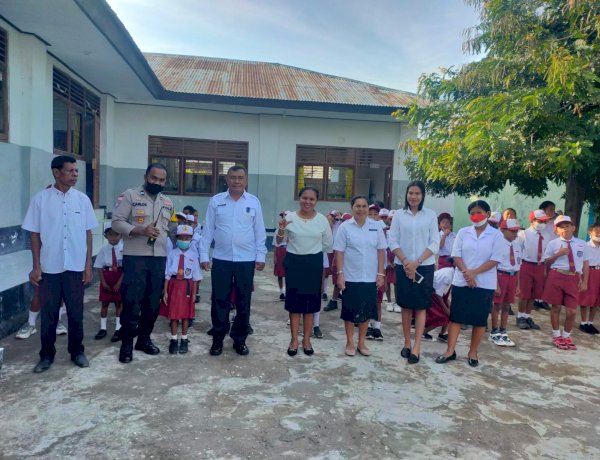 Polisi Peduli Pendidikan, Bhabinkamtibmas Polsek Kota Raja Aktif Sambang Sekolah.