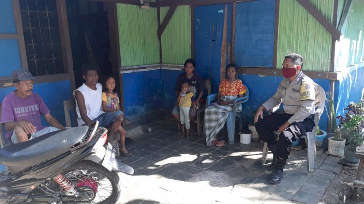 Bhabinkamtibmas Kelurahan Kayu Putih Berikan Imbauan Kepada Warga Binaan Demi Cegah Penularan Virus Corona
