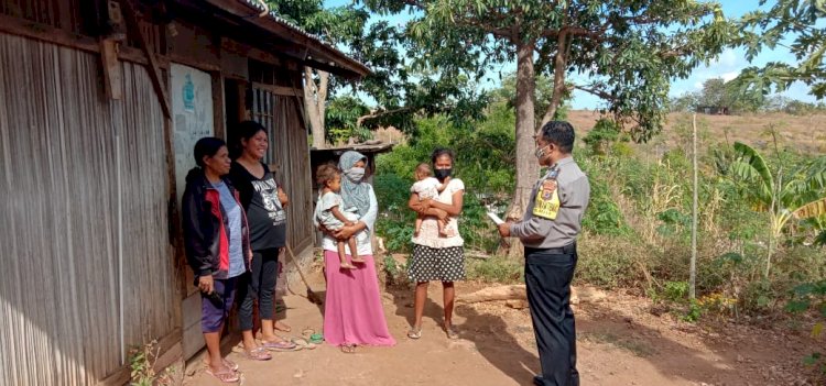 Menuju New Normal, Bhabinkamtibmas Kelurahan Bello Berikan Himbauan Kepada Warga