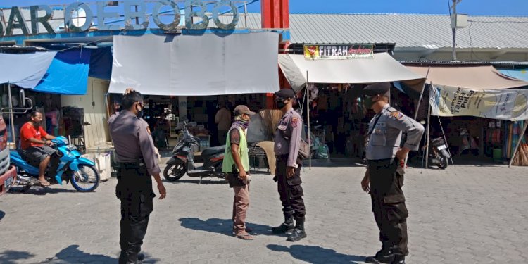 Sat Sabhara Polres Kupang Kota Patroli Pencegahan Corona dan Sosialisasi New Normal