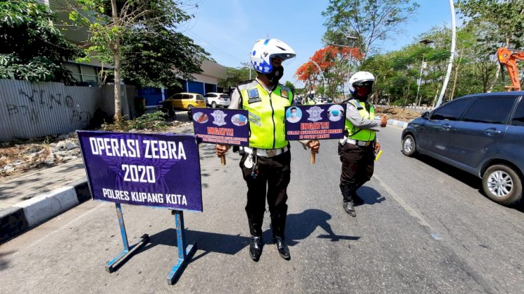 Operasi Zebra Turangga 2020, Sat Lantas Polres Kupang Kota Mengedepankan Himbauan Protokol Kesehatan