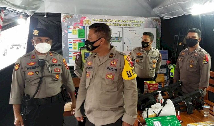Sat Sabhara Polres Kupang Kota Laksanakan Patroli dan Sambangi Pos Pam dan Pos Yan Ops Lilin Turangga 2020