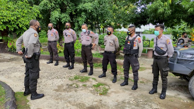 Operasi Yustisi, Sat Sabhara Polres Kupang Kota Laksanakan Pantroli Himbau Warga Taati Protokol Kesehatan
