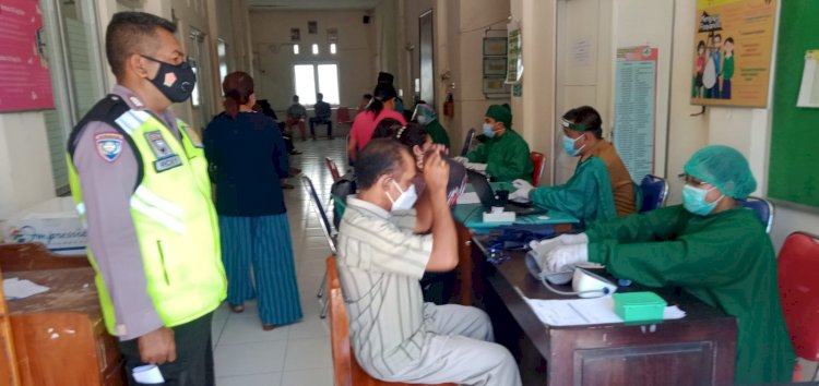 Babinkamtibmas Polres Kupang Kota Laksanakan Pam Kegiatan Vaksin Tahap 2