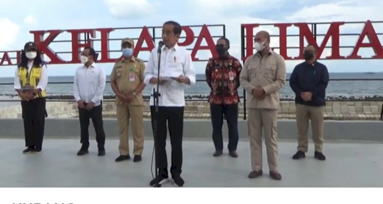 Personel Polres Kupang Kota Laksanakan Pengamanan Peresmian Taman kelapa Lima Oleh Presiden RI