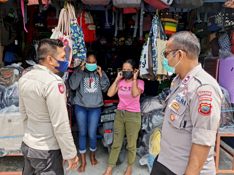 Porsonel Polsek Kelapa Lima Laksanakan Patroli Penertiban Prokes Di Wilayah Hukum Polres Kupang Kota