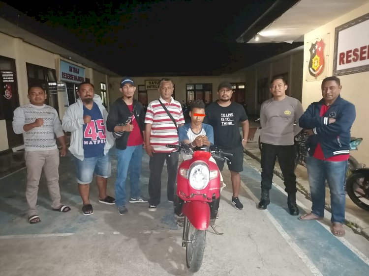 Satuan Reskrim Polresta Kupang Kota dan Satuan Reskrim Polres TTU berhasil amankan Tersangka Pencurian Sepeda Motor.