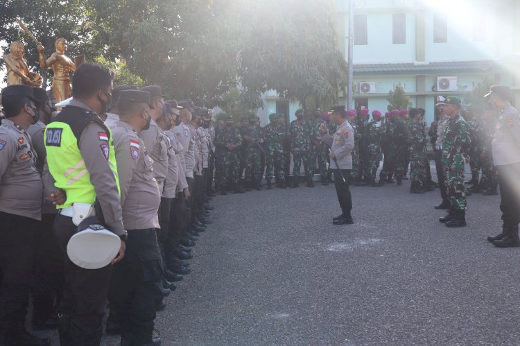 Hari ini Polresta Kupang Kota laksanakan pengamanan kunjungan Presiden Republik Demokratik Timor Leste di  Kota Kupang.