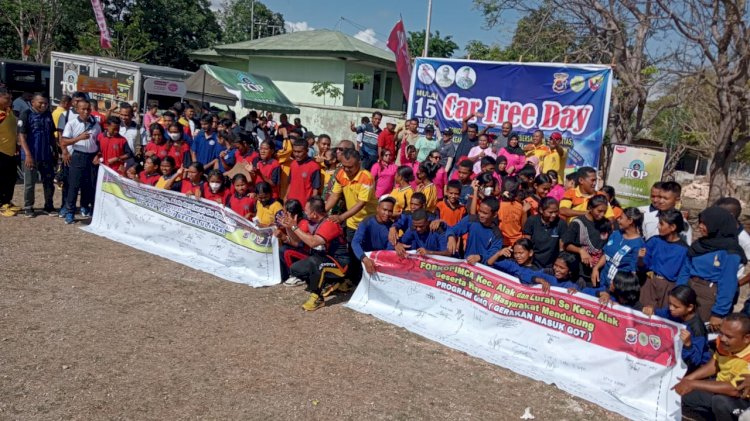 Polsek Alak  Lounching Budaya Tertib Berlalulintas Dalam Kegiatan Olahraga Bersama Tingkat Kecamatan Alak