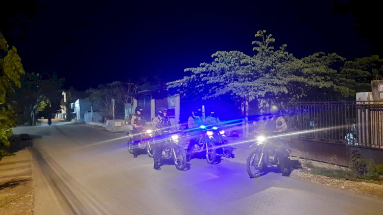 Meminimalisir Terjadinya Tindak Pidana dan Lakalantas, Unit Turjawali Polresta Kupang Kota rutin Laksanakan Patroli Malam