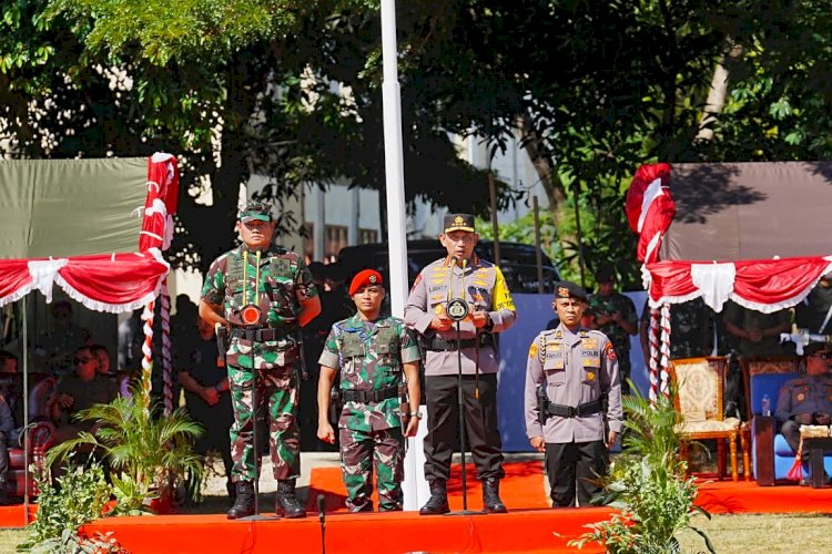 Apel Gelar Pasukan, Kapolri dan Panglima Tegaskan TNI-Polri Bersinergi dan Solid Amankan KTT ASEAN.