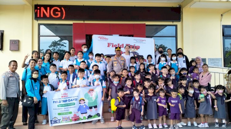 Perkenalkan Profesi Polisi, Kapolresta Sambut Hangat Anak-Anak TK yang Laksanakan Field Trip Di Polresta Kupang Kota
