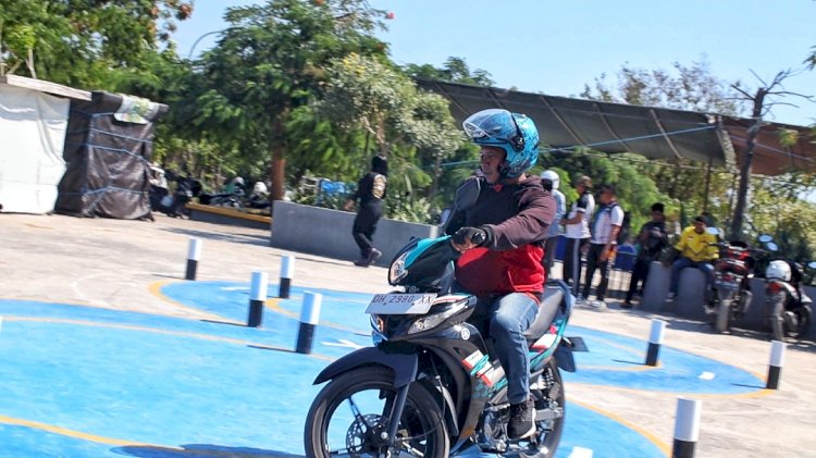 Menjelang Hari Bhayangkara, Satlantas Polresta Kupang Kota Mengadakan Lomba Safety Riding.