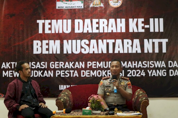 Kapolresta Paparkan TPPO Dalam Kegiatan Temu Daerah Ke III BEM Nusantara NTT
