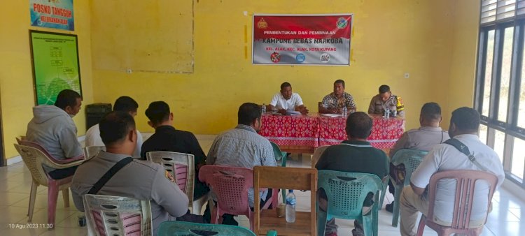 Sat Narkoba Polresta Kupang Laksanakan Rapat Koordinasi Dalam Rangka Pembentukan Kampung Bebas Narkoba