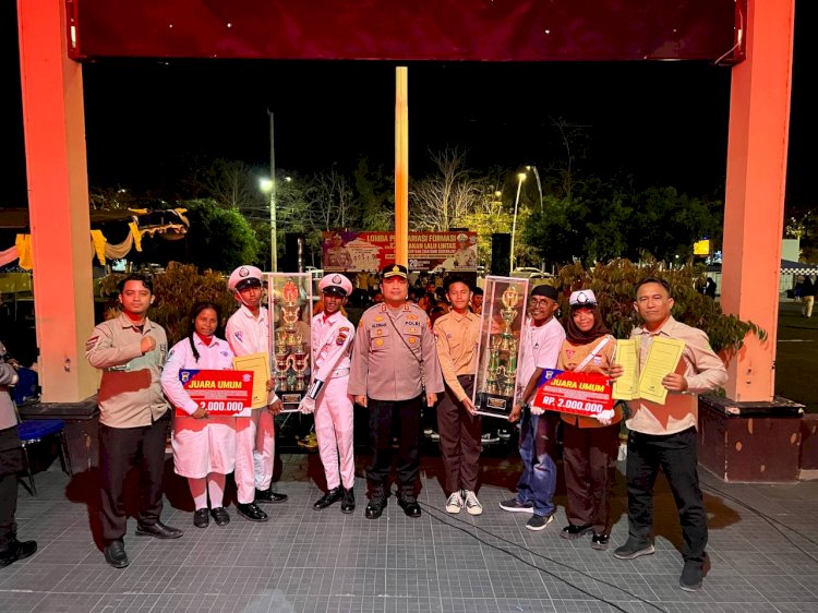 SMAN 8 dan MTsN Kota Kupang Menjuarai Lomba PBB dan 12 Gerakan LaLu Lintas