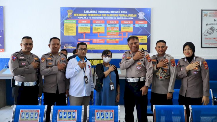 Dalam Rangka Penilaian, Ombudsman Republik Indonesia Perwakilan NTT Kunjungi Pelayanan Publik Sat Lantas Polresta Kupang Kota