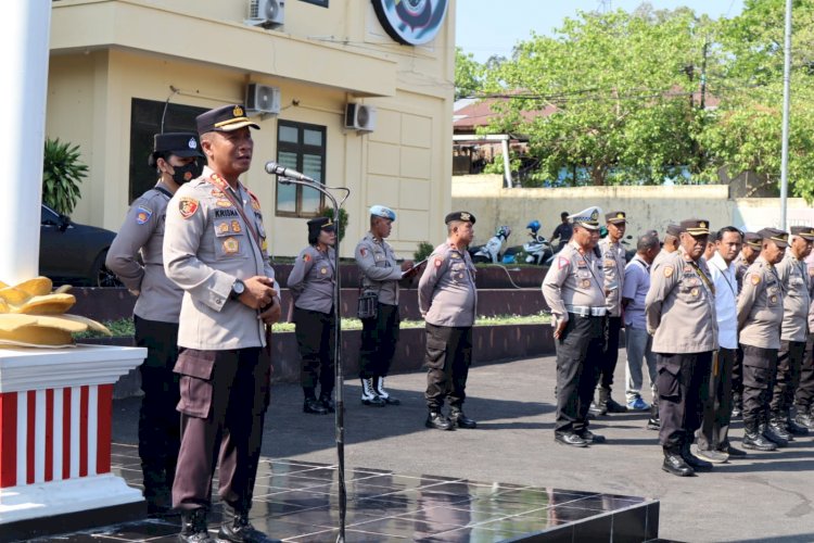 Kapolresta Kupang Kota Anev Pelaksanaan Tugas Seluruh Personel
