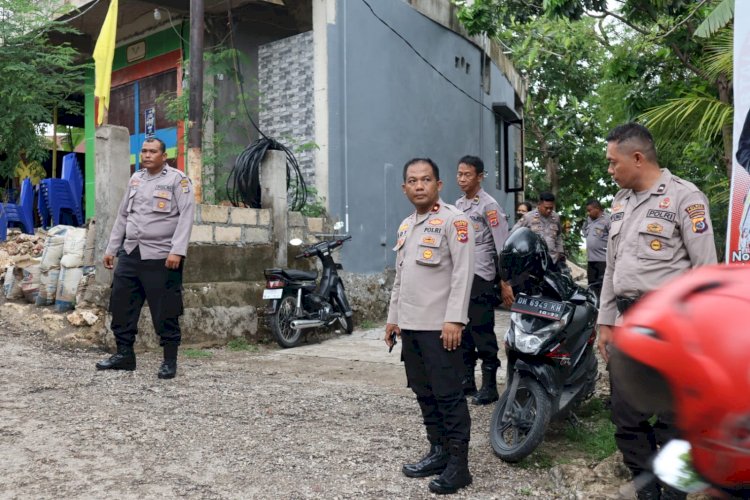 Hari Ke-16 Pelaksanaan Kampanye, Polresta Kupang Kota Laksanakan Pengamanan di Kelurahan Fatufeto