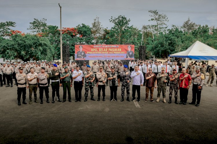 Operasi Kepolisian Terpusat, Penjabat Wali Kota Kupang Pimpin Apel Gelar Pasukan