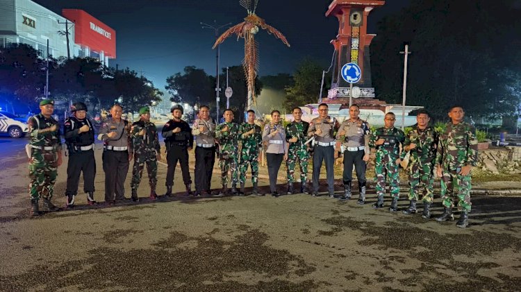 Ratusan Personel Gabungan Kawal Malam Pergantian Tahun di Kota Kupang