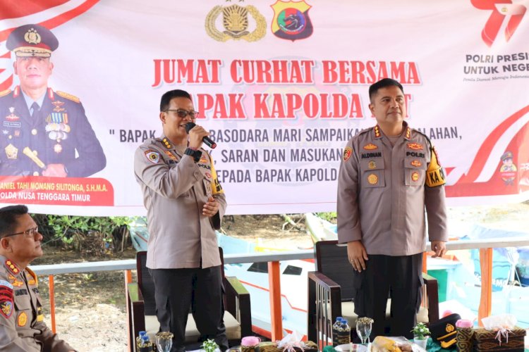Kapolresta Kupang Kota Dampingi Irwasda Polda NTT Dengar Keluhan Warga Kampung Nelayan