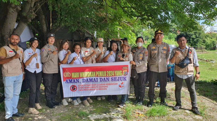 Sub Satgas  Binmas OMB Polresta Kupang Kota Berikan Himbauan Kamtibmas Jelang Pemilu 2024