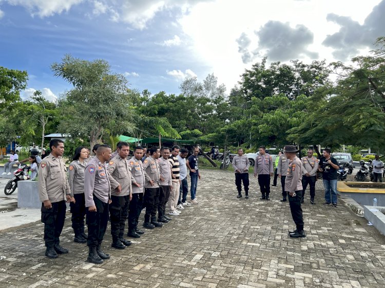 Ratusan Personel Satgas OMB Amankan Kampanye Hari Terakhir di Kota Kupang