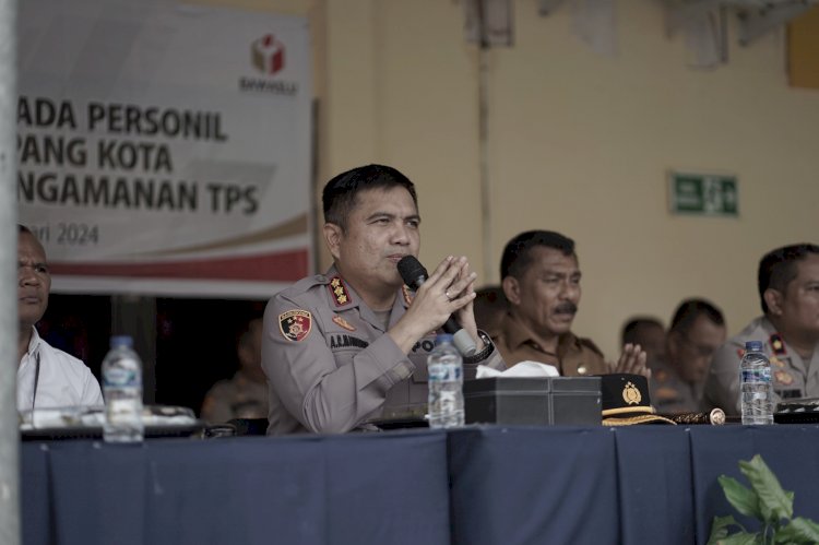 Jelang Hari Pemungutan Suara, Polresta Kupang Kota Bekali Personel Pengamanan di TPS