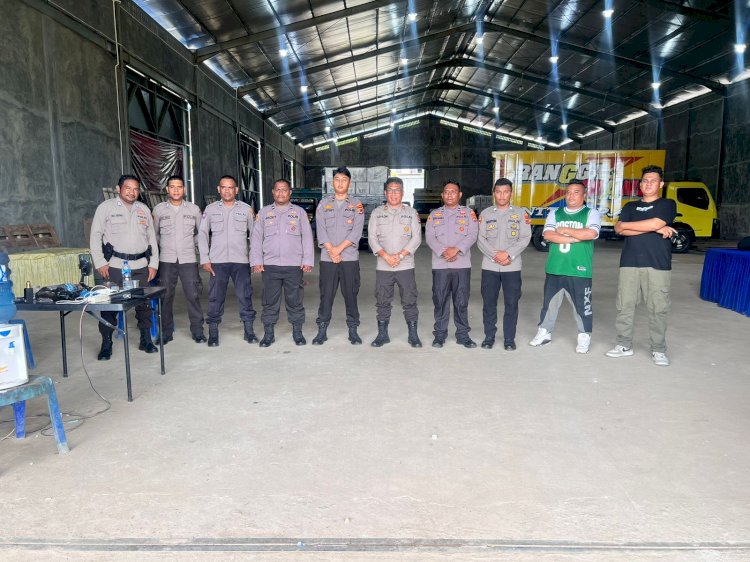 Pleno PPK Kecamatan Kota Raja Selesai, Satgas OMB Polresta Kupang Kota Kawal dan Amankan Logistik Pemilu di Gudang KPU Kota