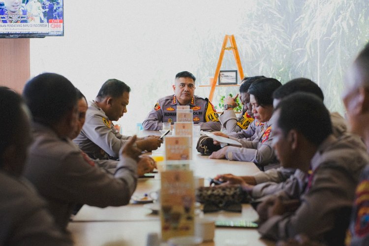 Anev Kinerja Seluruh Jajaran, Kapolresta Kombes Aldinan Manurung Coffee Morning Bersama PJU