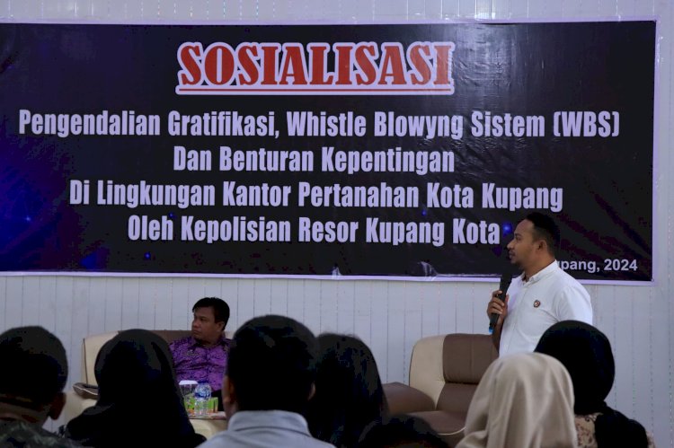Kapolresta Kupang Kota Sosialisasi Pengendalian Gratifikasi dan WBS Kepada Pegawai Kantor Pertanahan
